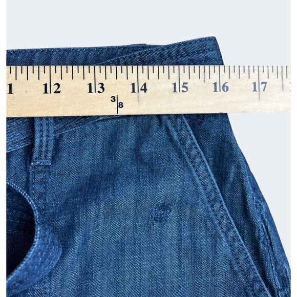 Talbots Embroidered Daisy A-Line Skirt Chambray Blue 8P - Picture 4 of 13